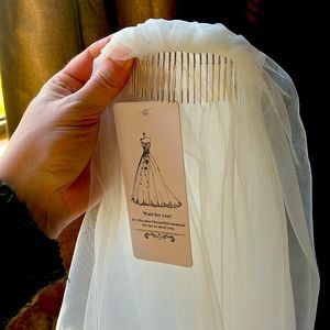 Beautiful 2 layered  ivory wedding veil